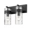 Z-Lite Fontaine 2 Light Vanity, Matte Black & Clear 3035-2V-MB - alternate 5